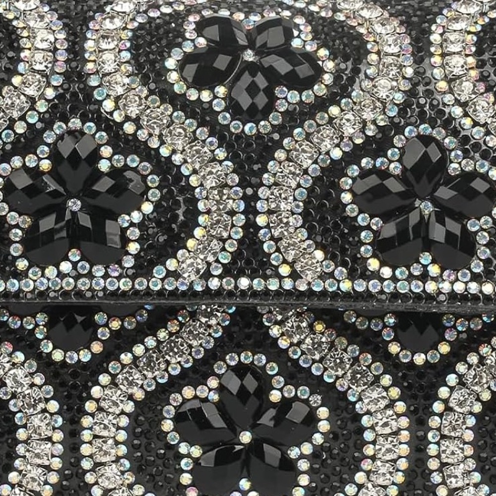 NWT Sparkling Bling Swarovski Crystal Rhinestones Bag Purse + Free Gift